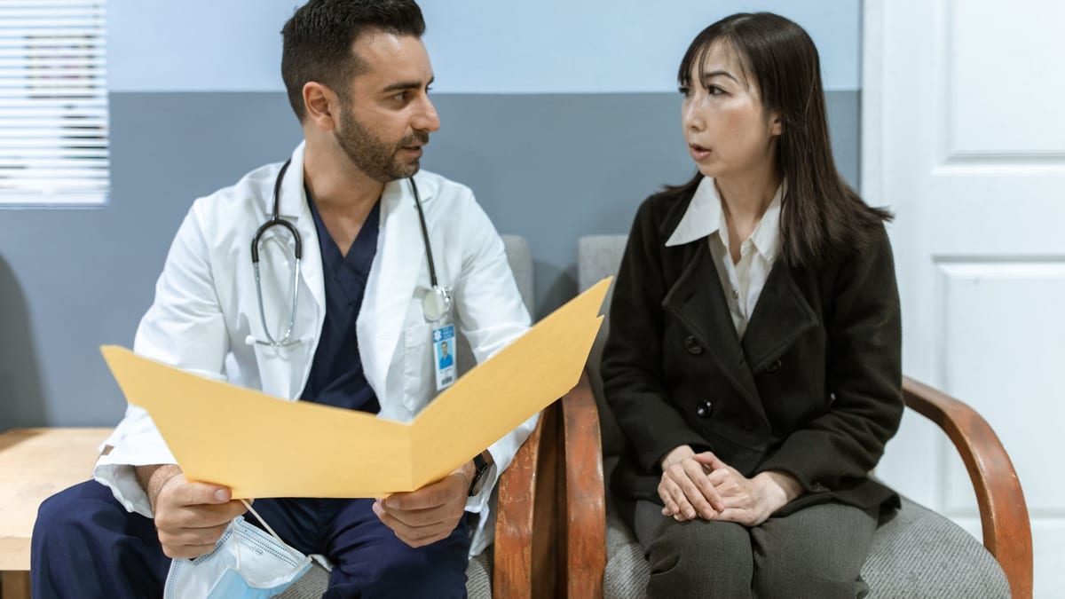A surgeon in consultation at a clinic