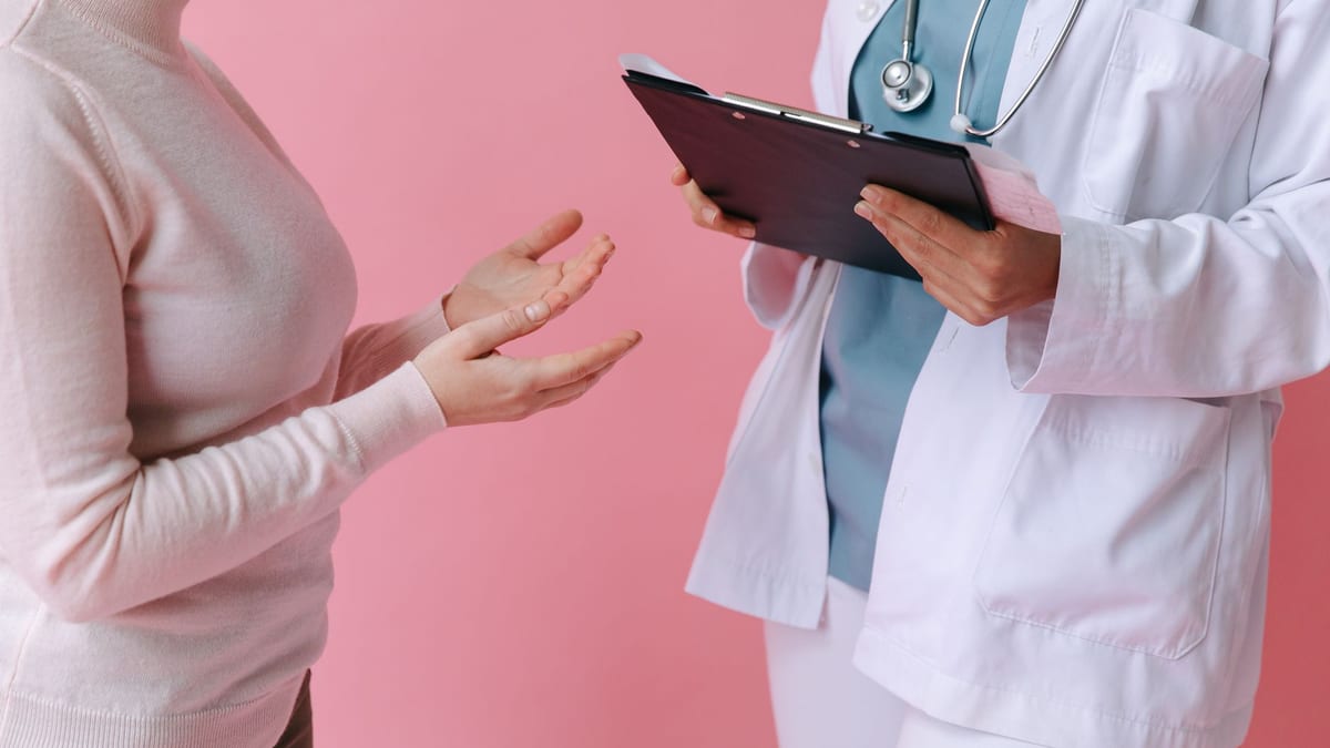 A medical consultation at a clinic