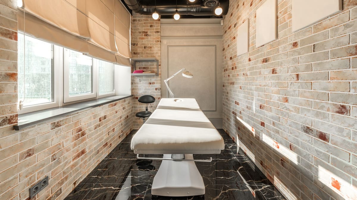 A modern med spa treatment room