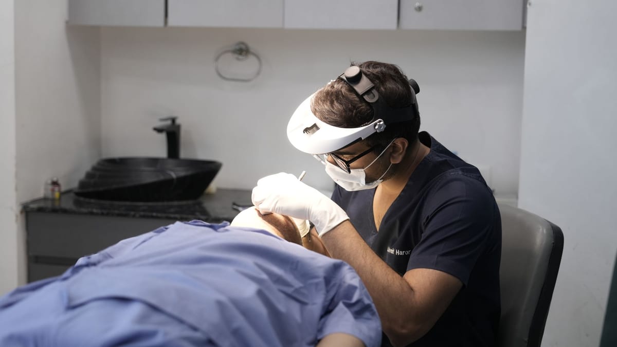 A dermatologist's examination office