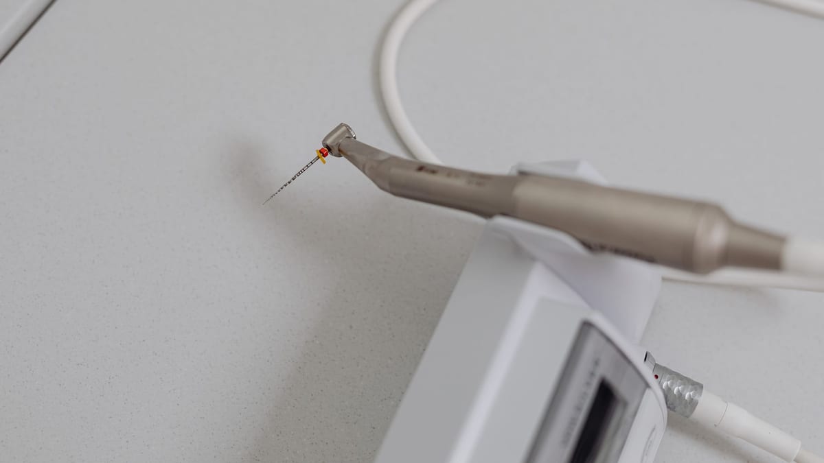 The handpiece of an aesthetic device in a clinic